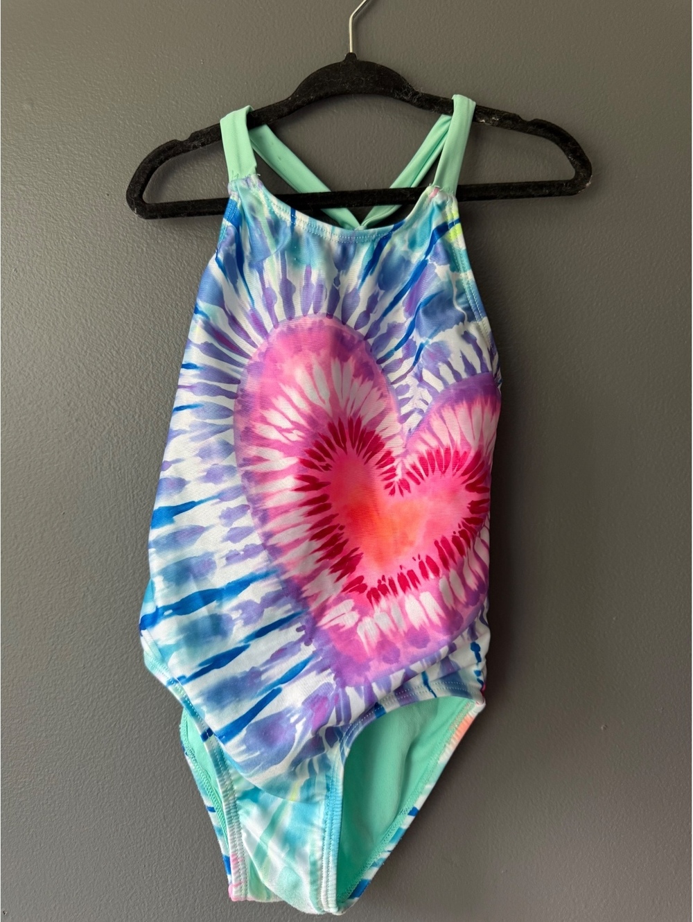Jumping Beans Girls' Size 4T Tie-Dye Heart One-Piece Swimsuit